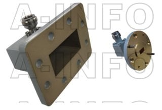 Right Angle Waveguide to Coaxial Adapter