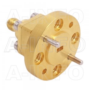 10WECA1.0_Cu Endlaunch Rectangular Waveguide to Coaxial Adapter 75-110GHz WR10 to 1.0mm Female