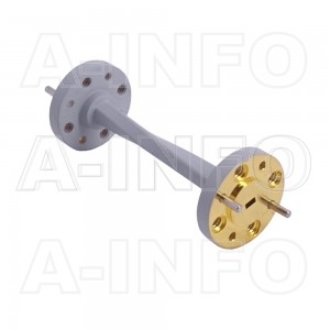 10WTA-50_Cu WR10 Rectangular Twist Waveguide 75-110GHz with Two Rectangular Waveguide Interfaces