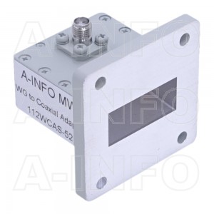 112WCAS-52 Right Angle Rectangular Waveguide to Coaxial Adapter 6.0-12.4GHz WR112 to SMA Female