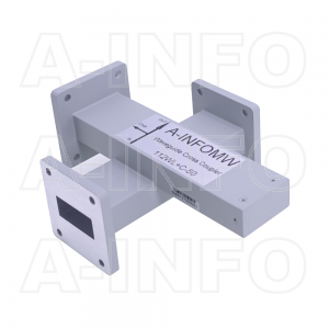 112WL+C-50 WR112 Waveguide Cross Coupler WL+C-XX Type 7.05-10GHz 50dB Coupling with Three Rectangular Waveguide Interfaces 