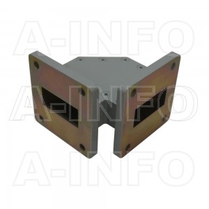 112WTHB-35-35 WR112 Miter Bend Waveguide H-Plane 7.05-10GHz with Two Rectangular Waveguide Interfaces
