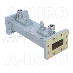 137WHHCN-60 WR137 Waveguide Loop Coupler WHHCx-XX Type 5.85-8.2GHz 60dB Coupling N Type Female 