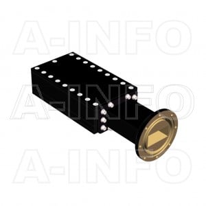 137WMPL200_AE WR137 Waveguide Medium Power Load 5.85-8.2GHz with Rectangular Waveguide Interface