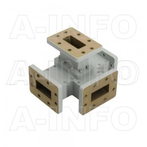 137WMT WR137 Waveguide Magic Tee 5.85-8.2GHz with Four Rectangular Waveguide Interfaces