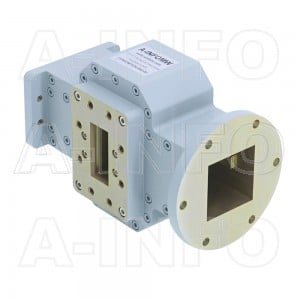 137WOMTS34.849-02 WR137 Waveguide Ortho-Mode Transducer(OMT) 5.85-8.2GHz 34.849mm(1.53inch) Square Waveguide Common Port