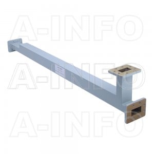 159WC-20 WR159 Waveguide High Directional Coupler WC-XX Type E-Plane Bend 4.9-7.05GHz 20dB Coupling with Three Rectangular Waveguide Interfaces 