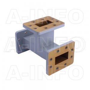 159WET WR159 Waveguide E-Plane Tee 4.9-7.05GHz with Three Rectangular Waveguide Interfaces