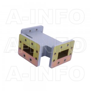 229WHT WR229 Waveguide H-Plane Tee 3.3-4.9GHz with Three Rectangular Waveguide Interfaces