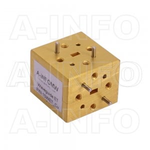 15WET_Cu WR15 Waveguide E-Plane Tee 50-75GHz with Three Rectangular Waveguide Interfaces