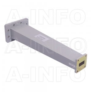 18790WA-400 Rectangular to Rectangular Waveguide Transition 8.2-12.4GHz 400mm(15.75inch) WR187 to WR90
