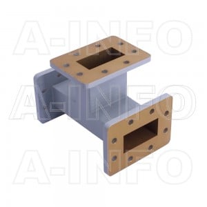 187WET WR187 Waveguide E-Plane Tee 3.95-5.85GHz with Three Rectangular Waveguide Interfaces
