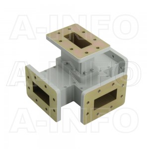 187WMT WR187 Waveguide Magic Tee 3.95-5.85GHz with Four Rectangular Waveguide Interfaces