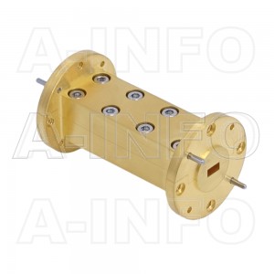 19WTA-50_Cu WR19 Rectangular Twist Waveguide 40-60GHz with Two Rectangular Waveguide Interfaces