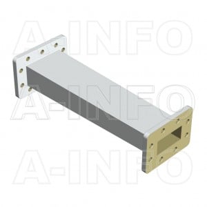 229187WA-254 Rectangular to Rectangular Waveguide Transition 3.95-4.9GHz 254mm(10inch) WR229 to WR187