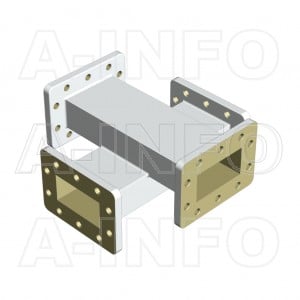 229W+C-30 WR229 Waveguide Cross Coupler W+C-XX Type 3.3-4.9GHz 30dB Coupling with Four Rectangular Waveguide Interfaces 