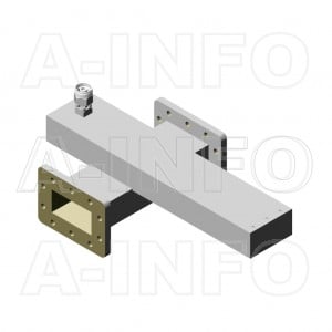 229WL+CNM-50 WR229 Waveguide Cross Coupler WL+Cx-XX Type 3.3-4.9GHz 50dB Coupling N Type Male