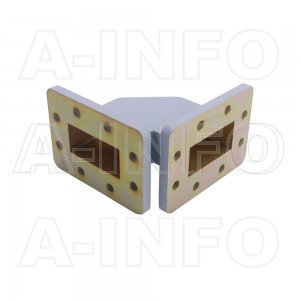 229WTHB-65-65 WR229 Miter Bend Waveguide H-Plane 3.3-4.9GHz with Two Rectangular Waveguide Interfaces