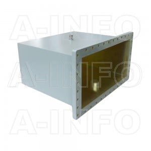2100WCA7/16 Right Angle Rectangular Waveguide to Coaxial Adapter 0.35-0.53GHz WR2100 to 7/16 DIN Female