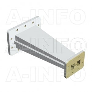 250D340WA-228.6 Double Ridge to Rectangular Waveguide Transition 2.6-3.3GHz 228.6mm(9inch) WRD250 to WR340