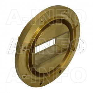284-FAE32_Cu WR284 Waveguide Flange 2.6-3.95GHz with Rectangular Waveguide Interface