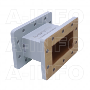 284WAL-70 WR284 Rectangular Straight Waveguide 2.6-3.95GHz with Two Rectangular Waveguide Interfaces
