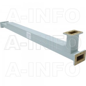 284WC-10 WR284 Waveguide High Directional Coupler WC-XX Type E-Plane Bend 2.6-3.95GHz 10dB Coupling with Three Rectangular Waveguide Interfaces 