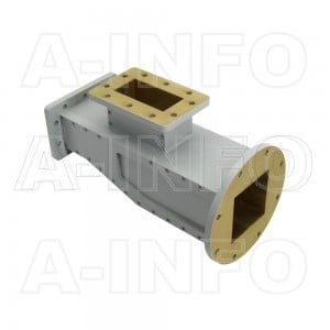 284WOMTS62-06 WR284 Waveguide Ortho-Mode Transducer(OMT) 2.6-3.4GHz 62mm(2.442inch) Square Waveguide Common Port