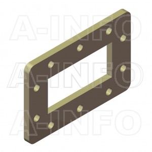 284WSPA-6 WR284 Customized Spacer(Shim) 2.6-3.95GHz with Rectangular Waveguide Interfaces 