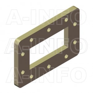 284WSPA-8 WR284 Customized Spacer(Shim) 2.6-3.95GHz with Rectangular Waveguide Interfaces 