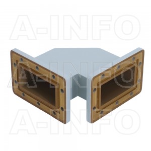 284WTHB-80-80_DMDM WR284 Miter Bend Waveguide H-Plane 2.6-3.95GHz with Two Rectangular Waveguide Interfaces