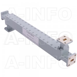 28WDXC-6_Cu WR28 Waveguide High Directional Coupler WDXC-XX Type E-Plane Bend 26.5-40GHz 6dB Coupling with Four Rectangular Waveguide Interfaces 