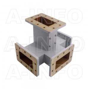 430WMT WR430 Waveguide Magic Tee 1.7-2.6GHz with Four Rectangular Waveguide Interfaces