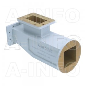 340WOMTS72.5-06C WR340 Waveguide Ortho-Mode Transducer(OMT) 2.2-2.7GHz 72.5mm(2.856inch) Square Waveguide Common Port