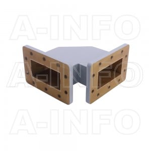 340WTHB-60-60 WR340 Miter Bend Waveguide H-Plane 2.2-3.3GHz with Two Rectangular Waveguide Interfaces