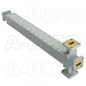 42WDC-10 WR42 Waveguide High Directional Coupler WDC-XX Type E-Plane Bend 18-26.5GHz 10dB Coupling with Four Rectangular Waveguide Interfaces 
