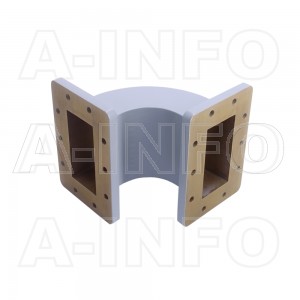 430WEB-190-190-95 WR430 Radius Bend Waveguide E-Plane 1.7-2.6GHz with Two Rectangular Waveguide Interfaces