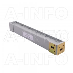 51WCHB-40 WR51 Waveguide High Directional Coupler WCHB-XX Type H-Plane Bend 15-22GHz 40dB Coupling with Three Rectangular Waveguide Interfaces 