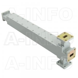 51WDC-6 WR51 Waveguide High Directional Coupler WDC-XX Type E-Plane Bend 15-22GHz 6dB Coupling with Four Rectangular Waveguide Interfaces 
