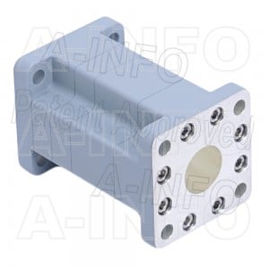 62WC50WA-50.8 Circular to Rectangular Waveguide Transition 15.9-18GHz 50.8mm(2inch) WC50 to WR62