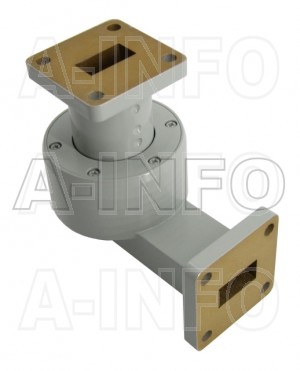 62WRJL-26C WR62 L-Type Single Channel Waveguide Rotary Joint 16-17GHz with Two Rectangular Waveguide Interfaces