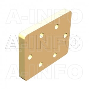 62WS_Cu_DP WR62 Waveguide Short Plates 12.4-18GHz with Rectangular Waveguide Interface