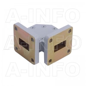 62WTHB-25-25 WR62 Miter Bend Waveguide H-Plane 12.4-18GHz with Two Rectangular Waveguide Interfaces