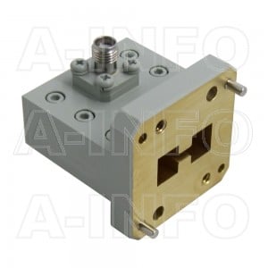 650DRWCAS_Cu Right Angle Double Ridge Waveguide to Coaxial Adapter 6.5-18GHz WRD650 to SMA Female