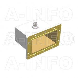 650WCANM_DM Right Angle Rectangular Waveguide to Coaxial Adapter 1.12-1.7GHz WR650 to N Type Male