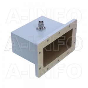 650WCANM Right Angle Rectangular Waveguide to Coaxial Adapter 1.12-1.7GHz WR650 to N Type Male