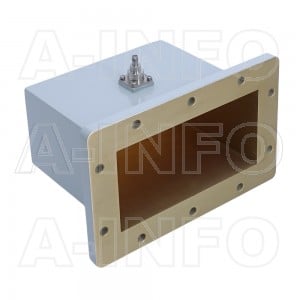 650WCAS Right Angle Rectangular Waveguide to Coaxial Adapter 1.12-1.7GHz WR650 to SMA Female