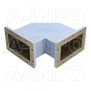 650WTHB-180-180 WR650 Miter Bend Waveguide H-Plane 1.12-1.7GHz with Two Rectangular Waveguide Interfaces