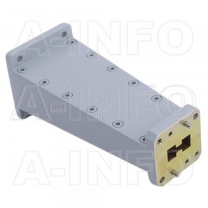 750D112WA-114.3 Double Ridge to Rectangular Waveguide Transition 7.5-10GHz 114.3mm(4.5inch) WRD750 to WR112