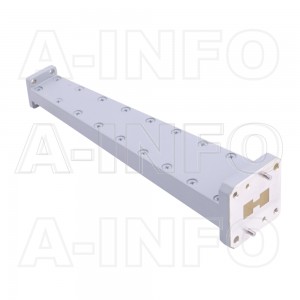 750D28WA-152.4 Double Ridge to Rectangular Waveguide Transition 26.5-40GHz 152.4mm(6inch) WRD750 to WR28